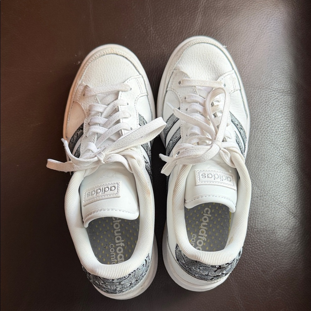 Adidas White and Black Casual Shoes
